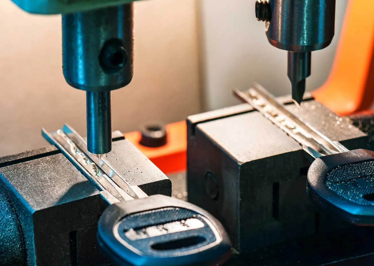Transponder key chip programming - locksmith working on a vehicle in PSL
