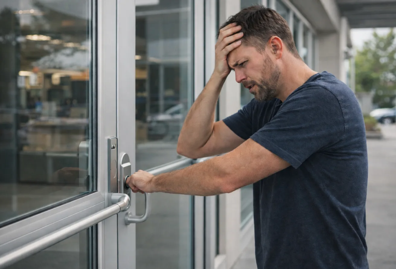 Commercial storefront lockout service by a Port St. Lucie locksmith